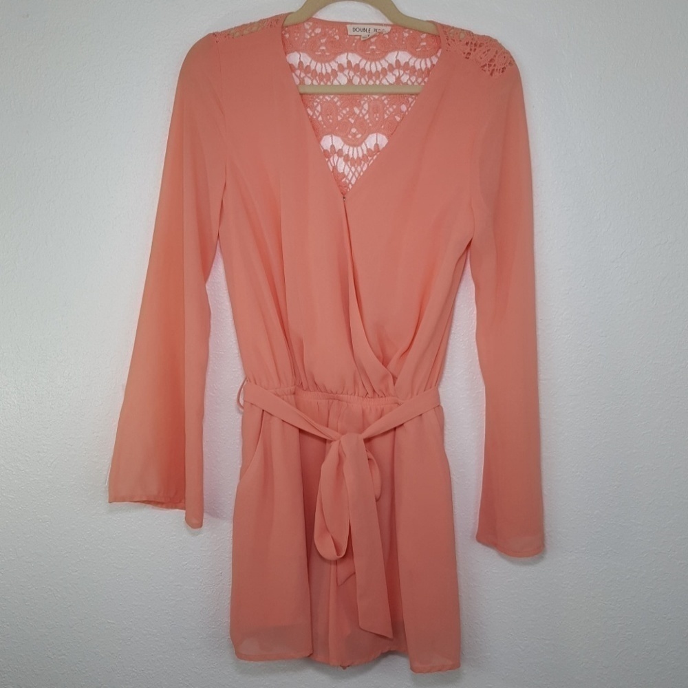 DOUBLE ZERO Peach Romper, size S